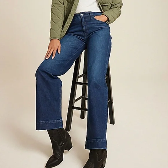 Maurices Dark High Rise Wide Leg Jean - Picture 2 of 6